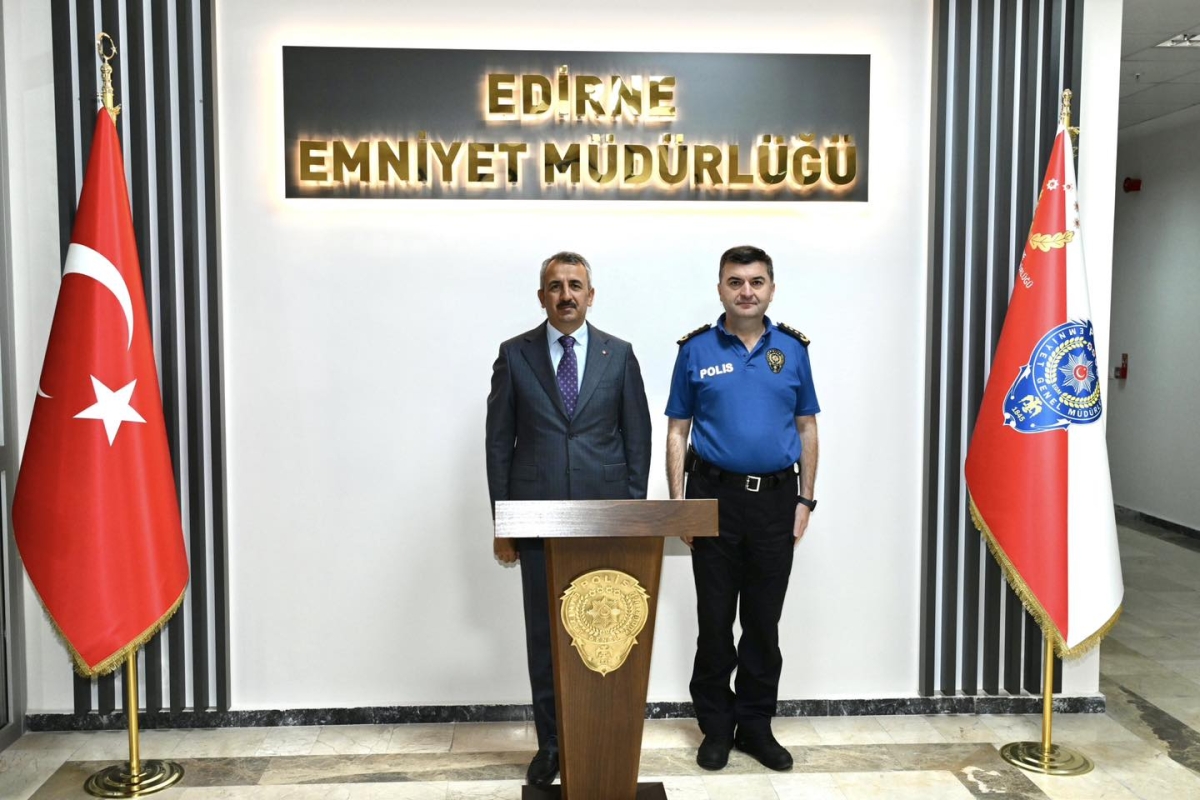 Edirne Valisi Sezer, Emniyet Müdürü Ayhan'ı ziyaret etti